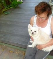 Missy and Di - just chillin'!