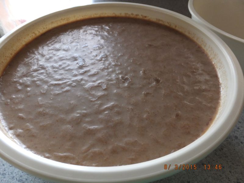 Put it in the refrigerator to set for at least five hours. When set, it will look like a jelly rather than a liquid.